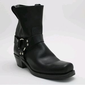 Frye Harness Boots 9.5 Black women’s Moto Biker Boot leather made in usa